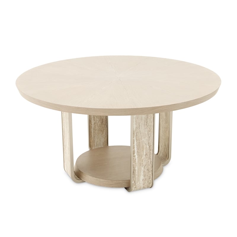 Lotus Bay 60-Inch Round Dining Table - Sand