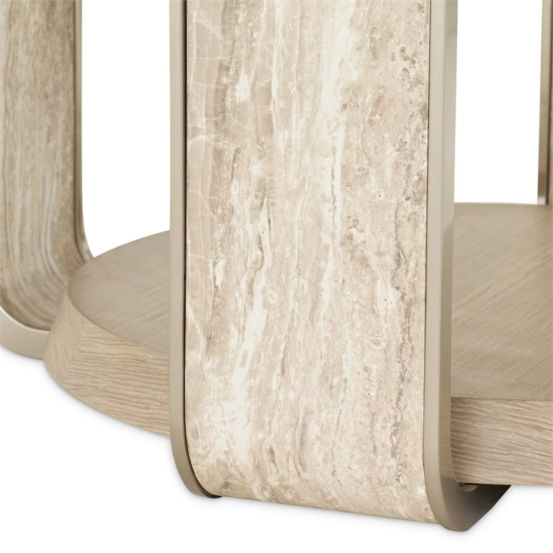 Lotus Bay 60-Inch Round Dining Table - Sand