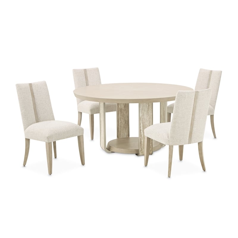 Lotus Bay 60-Inch Round Dining Table - Sand