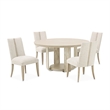 Lotus Bay 60-Inch Round Dining Table - Sand