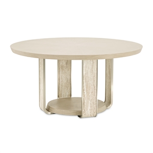 Lotus Bay 60-Inch Round Dining Table - Sand