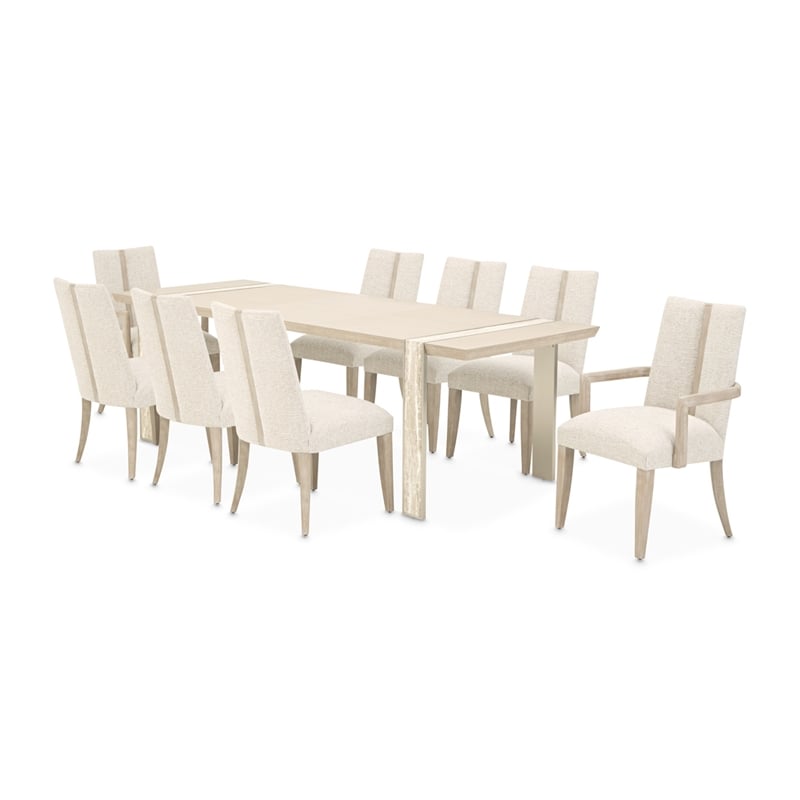 Lotus Bay Narrow Rectangular Dining Table - Sand