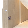 Lotus Bay Twin Panel Bed with LED Lights - Sand
