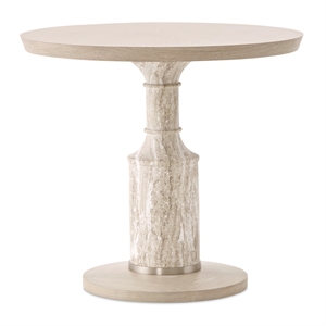 Lotus Bay 40&quot Round Bar-Height Gathering Table - Sand