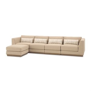 Portrait 5-Piece Modular Sectional - Toffee/Sienna Brown