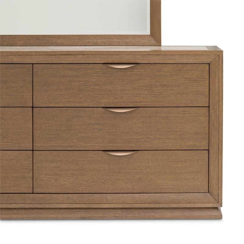 Portrait Dresser with Mirror - Sienna Brown