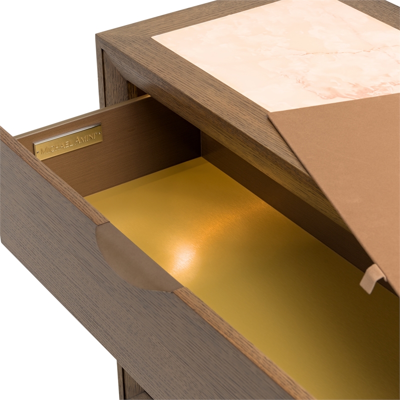 Portrait Dresser with Mirror - Sienna Brown