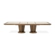 Portrait Wide Rectangular Dining Table - Sienna Brown