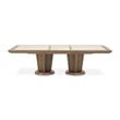 Portrait Wide Rectangular Dining Table - Sienna Brown