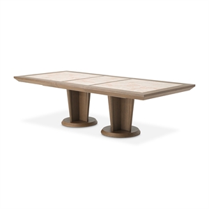 Portrait Wide Rectangular Dining Table - Sienna Brown