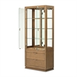 Portrait Display Cabinet with LED Lighting - Sienna Brown