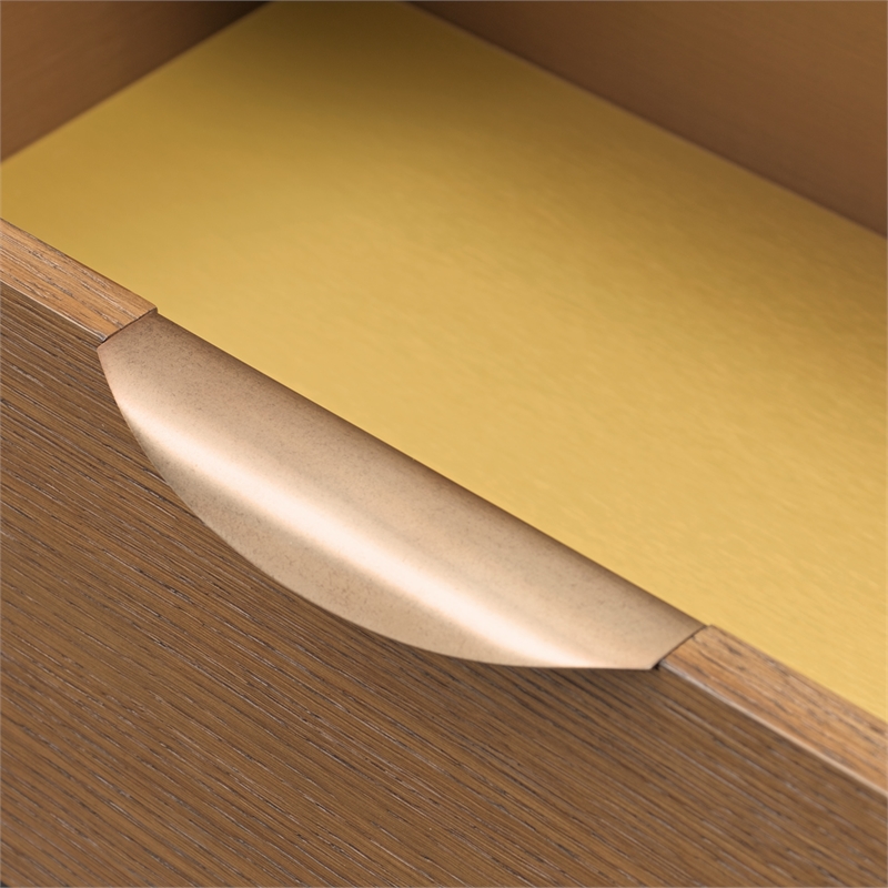 Portrait Display Cabinet with LED Lighting - Sienna Brown