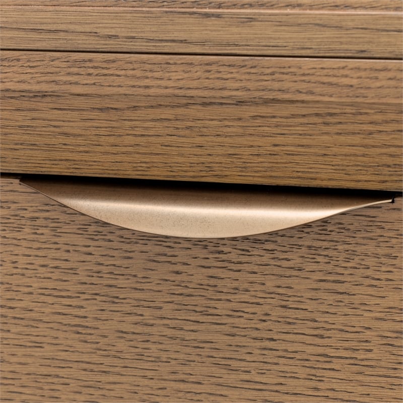 Portrait Display Cabinet with LED Lighting - Sienna Brown