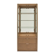 Portrait Display Cabinet with LED Lighting - Sienna Brown