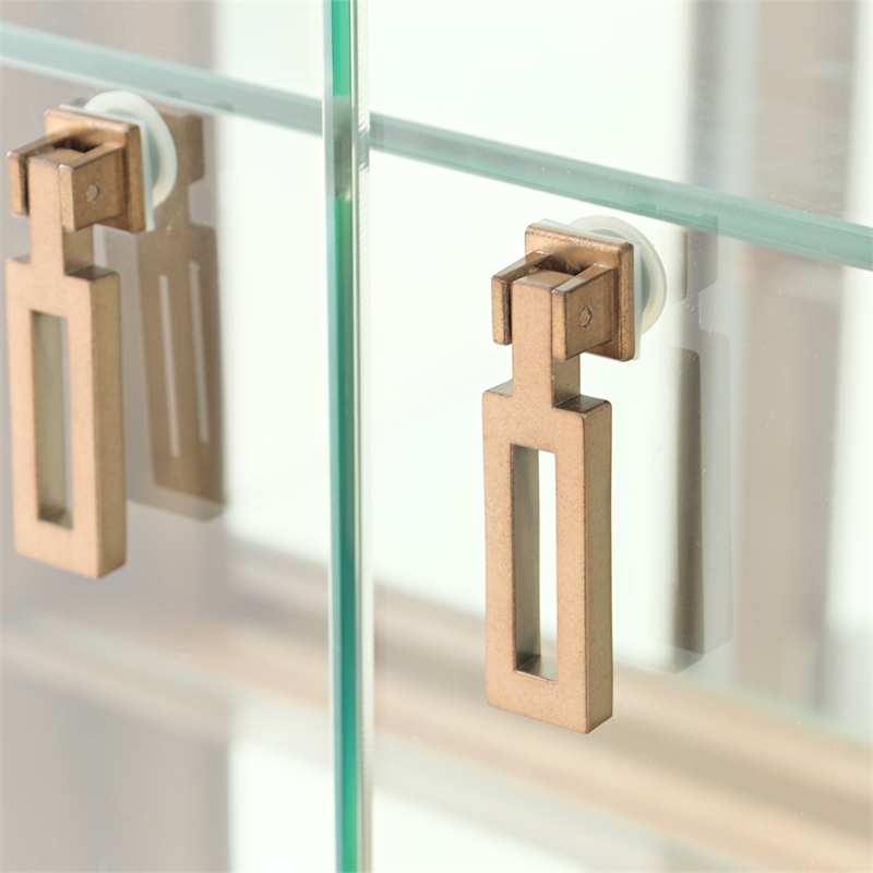 Portrait Display Cabinet with LED Lighting - Sienna Brown