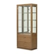 Portrait Display Cabinet with LED Lighting - Sienna Brown