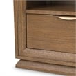 Portrait 1-Drawer Nightstand with LED Lights - Sienna Brown