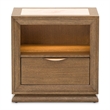 Portrait 1-Drawer Nightstand with LED Lights - Sienna Brown