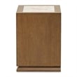 Portrait 1-Drawer Nightstand with LED Lights - Sienna Brown