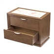 Portrait 2-Drawer Nightstand with LED Lights - Sienna Brown