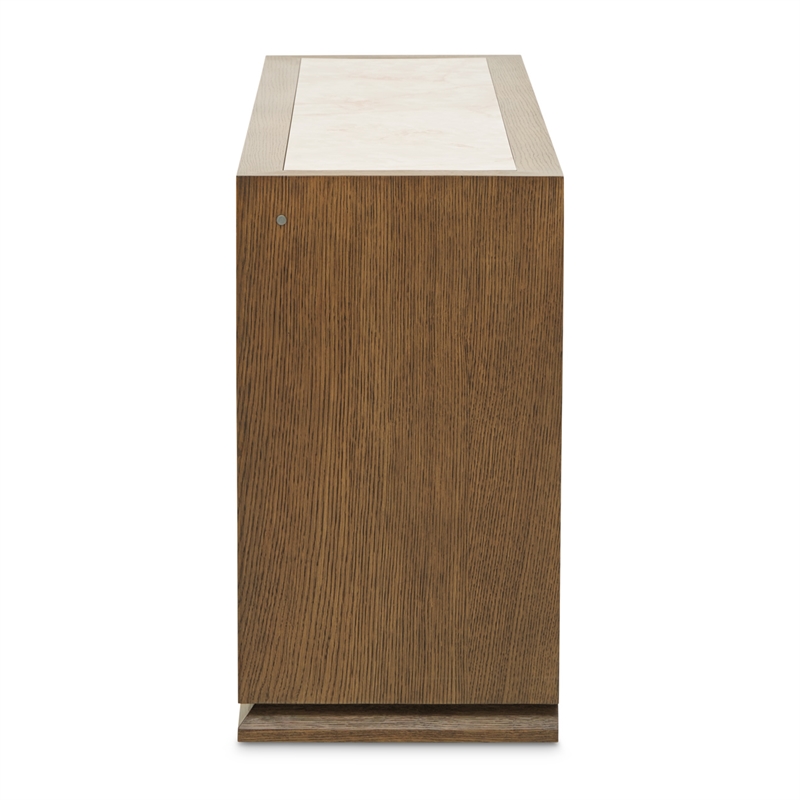 Portrait Sideboard with LED Lights - Sienna Brown