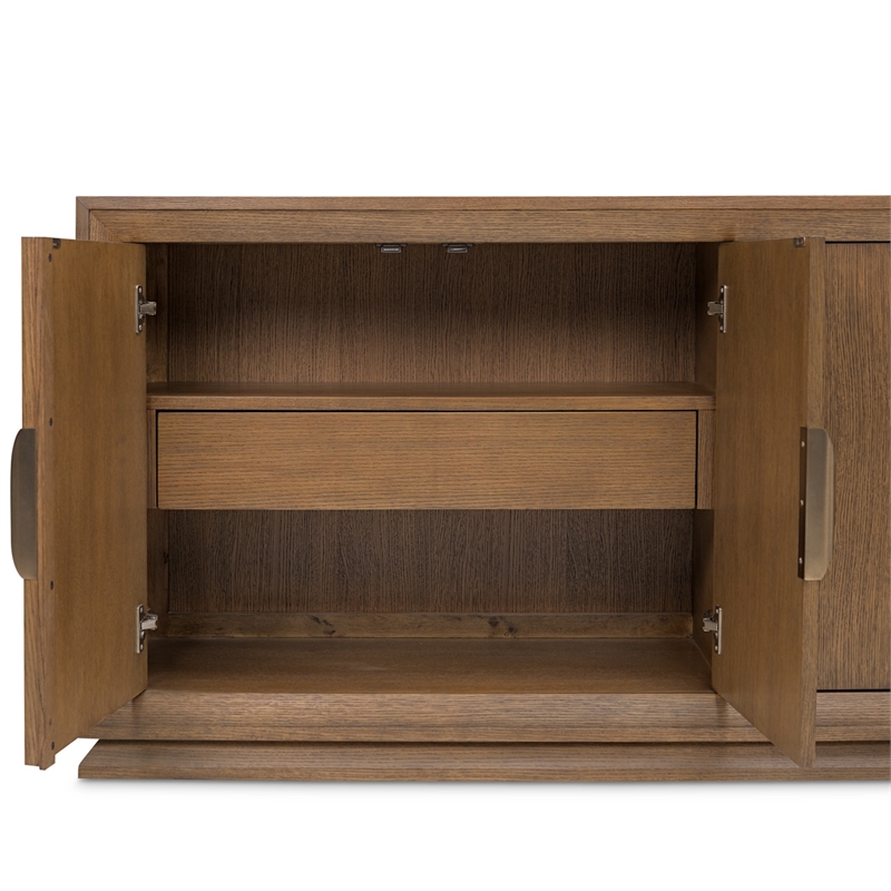 Portrait Sideboard with LED Lights - Sienna Brown