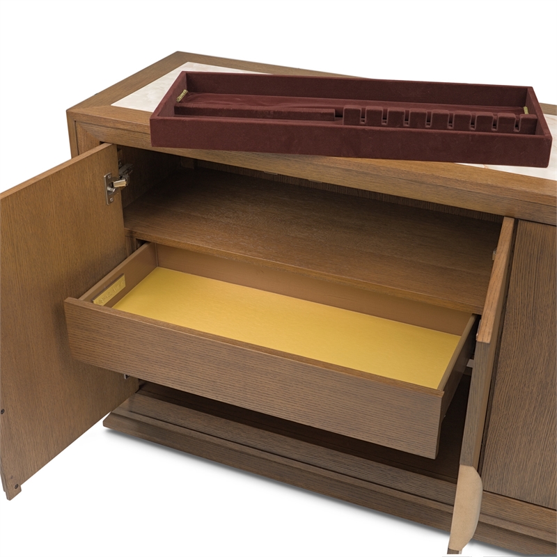 Portrait Sideboard with LED Lights - Sienna Brown