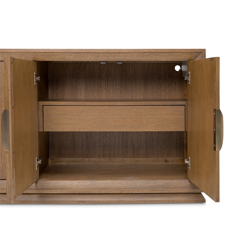 Portrait Sideboard with LED Lights - Sienna Brown