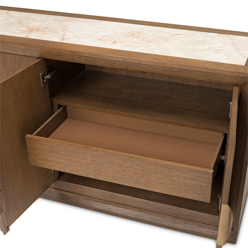 Portrait Sideboard with LED Lights - Sienna Brown