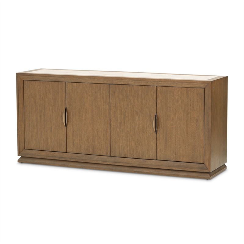 Portrait Sideboard with LED Lights - Sienna Brown