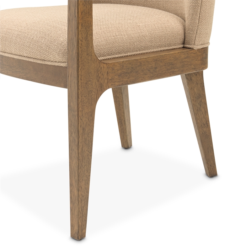 Portrait Dining Arm Chair - Set of 2- Toffee/Sienna Brown
