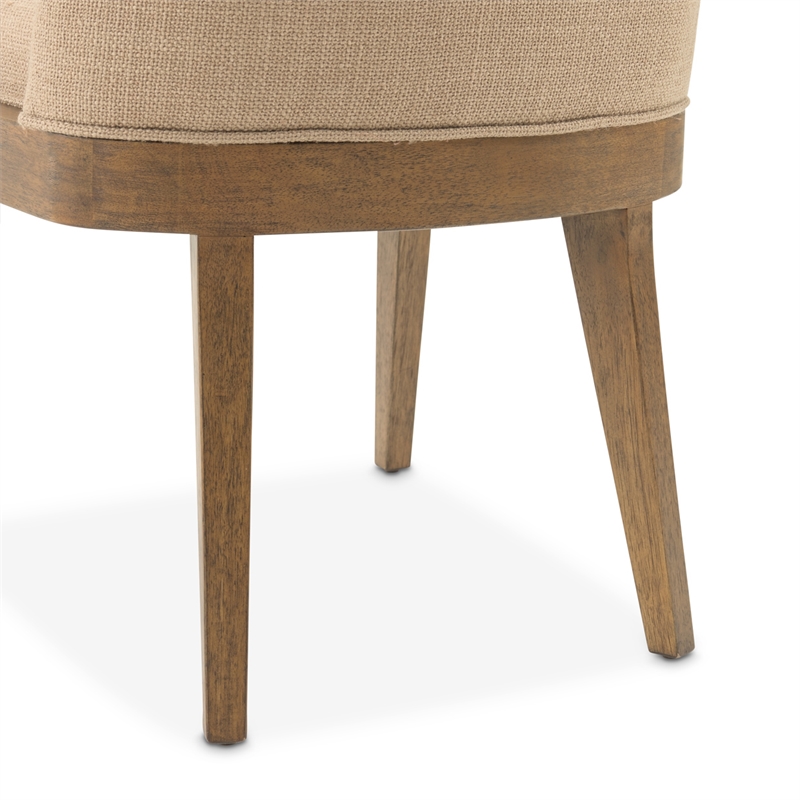 Portrait Dining Arm Chair - Set of 2- Toffee/Sienna Brown