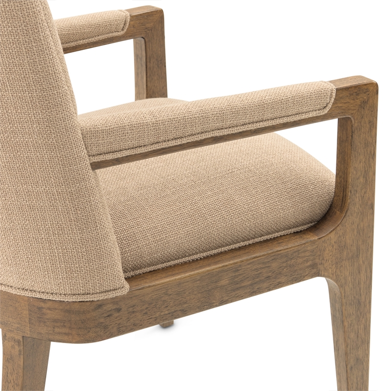 Portrait Dining Arm Chair - Set of 2- Toffee/Sienna Brown