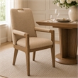 Portrait Dining Arm Chair - Set of 2- Toffee/Sienna Brown
