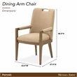Portrait Dining Arm Chair - Set of 2- Toffee/Sienna Brown