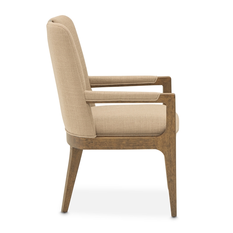 Portrait Dining Arm Chair - Set of 2- Toffee/Sienna Brown
