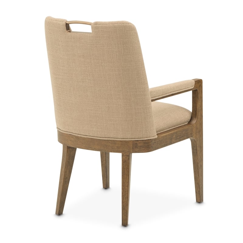 Portrait Dining Arm Chair - Set of 2- Toffee/Sienna Brown