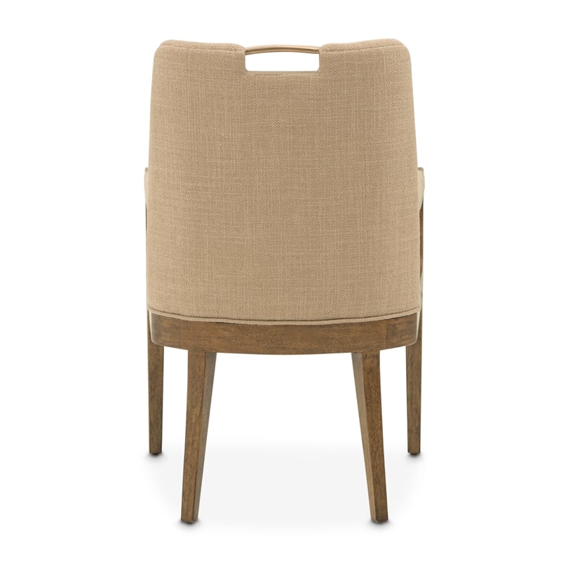 Portrait Dining Arm Chair - Set of 2- Toffee/Sienna Brown