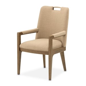 Portrait Dining Arm Chair - Set of 2- Toffee/Sienna Brown