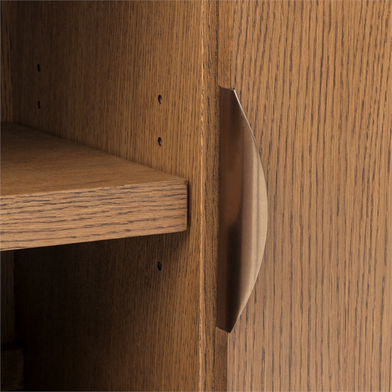 Portrait Wood TV Console - Sienna Brown