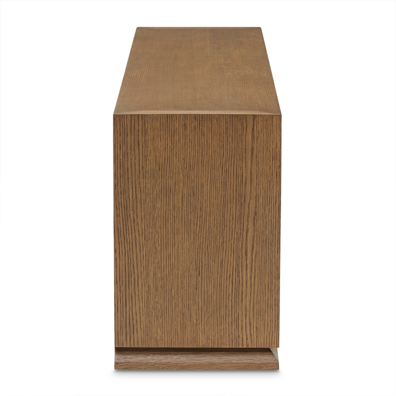 Portrait Wood TV Console - Sienna Brown