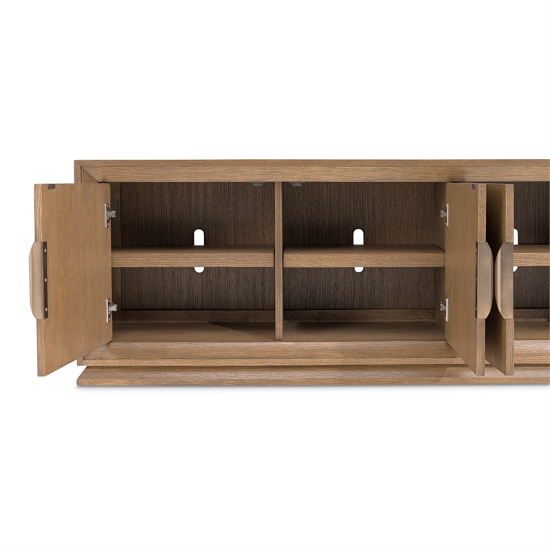 Portrait Wood TV Console - Sienna Brown