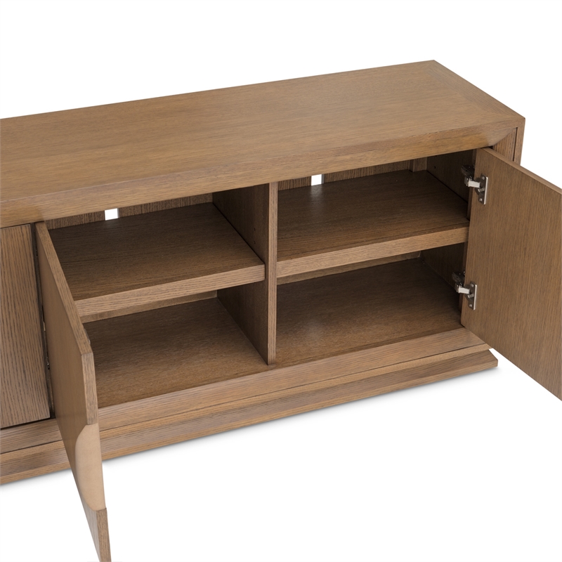 Portrait Wood TV Console - Sienna Brown
