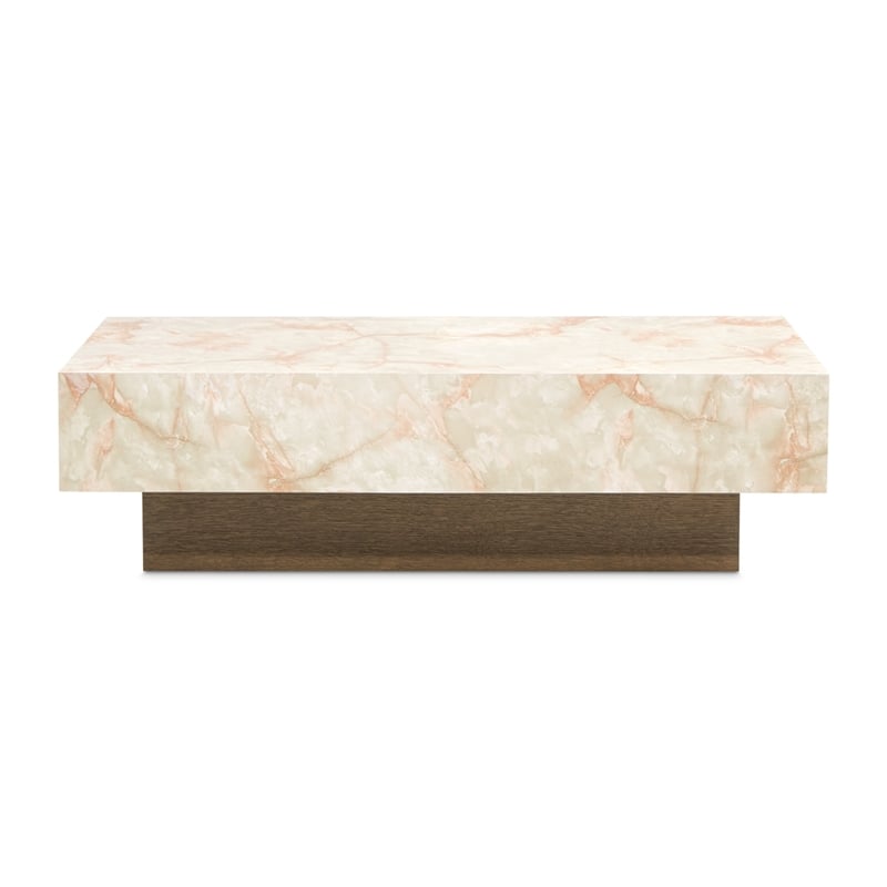 Portrait Rectangular Cocktail Table - Sienna Brown