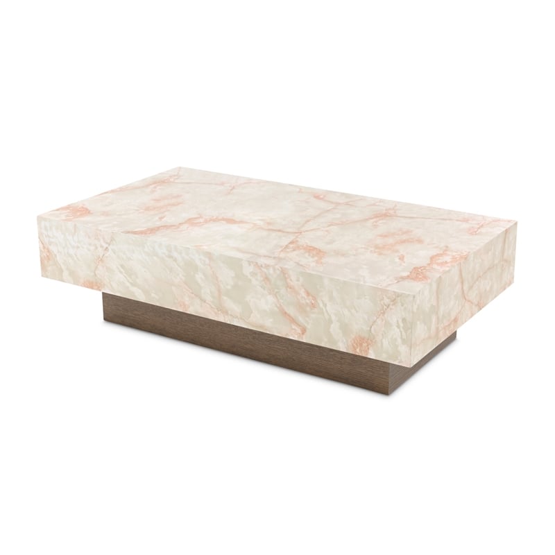 Portrait Rectangular Cocktail Table - Sienna Brown