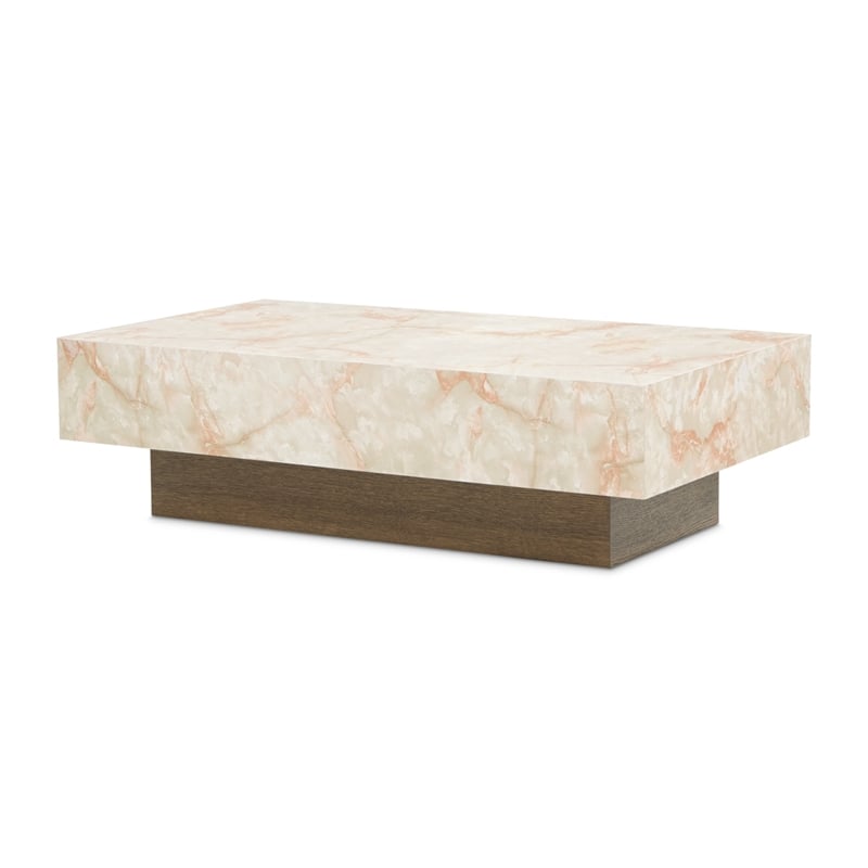 Portrait Rectangular Cocktail Table - Sienna Brown