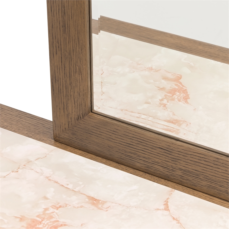 Portrait Wall Accent Mirror - Sienna Brown