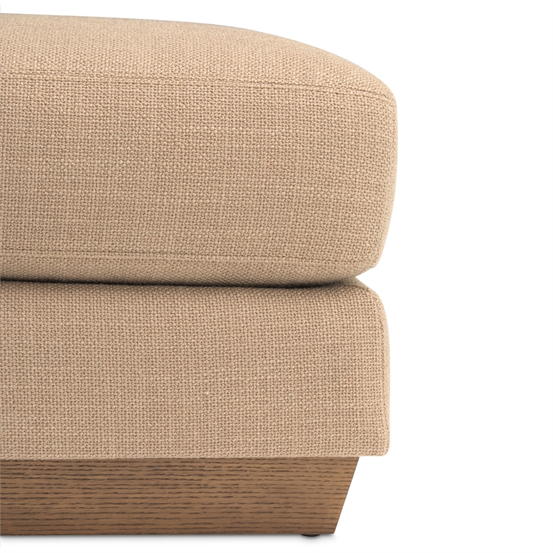 Portrait Square Ottoman - Toffee/Sienna Brown