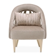 La Rachelle Chenille Flame Accent Chair - Lustre/Champagne