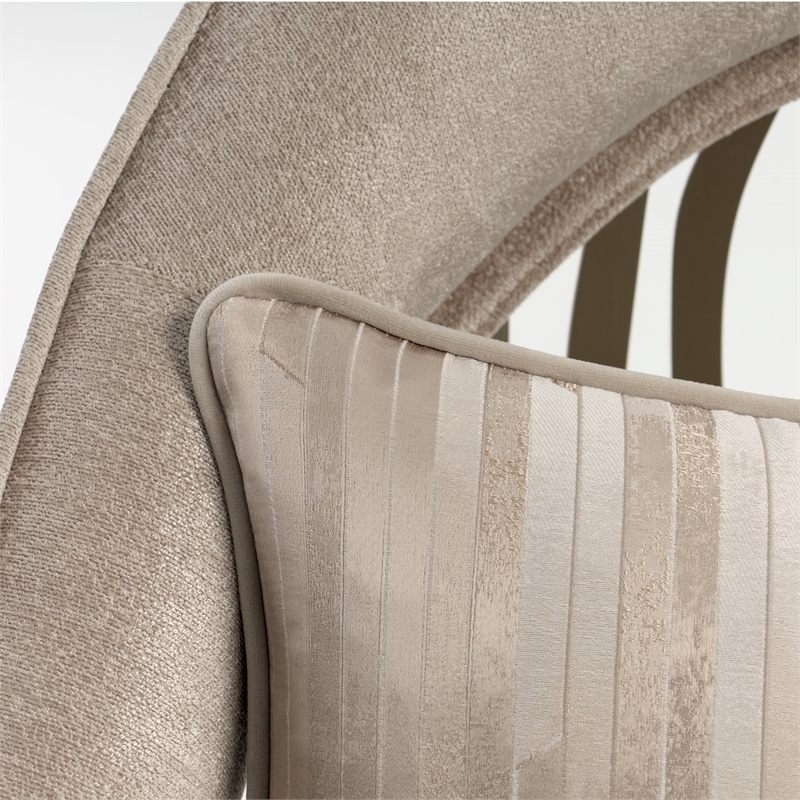 La Rachelle Chenille Flame Accent Chair - Lustre/Champagne